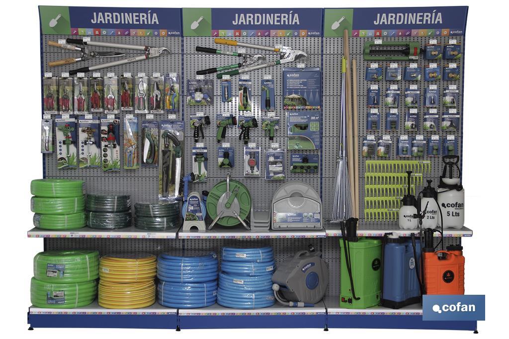 EXPOSITOR COMPLETO DE HERRAMIENTAS DE  JARDINERÍA (PACK: 1 UDS)