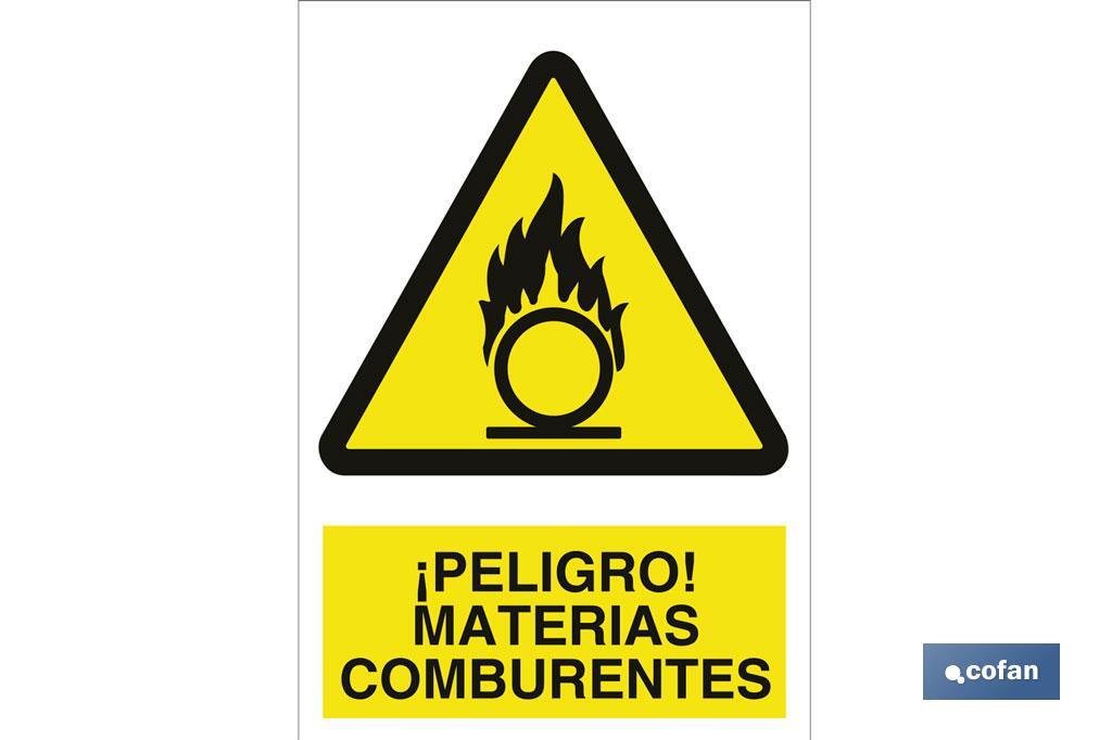 ¡Peligro! materias comburentes