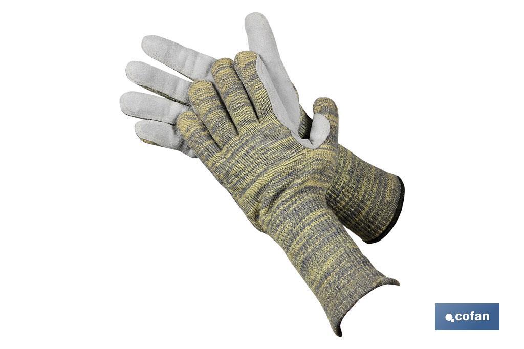 Guantes anticorte de 35 cm con refuerzo | Hilo de Kevlar y Twaron | Gran resistencia al corte | Cómodos y duraderos