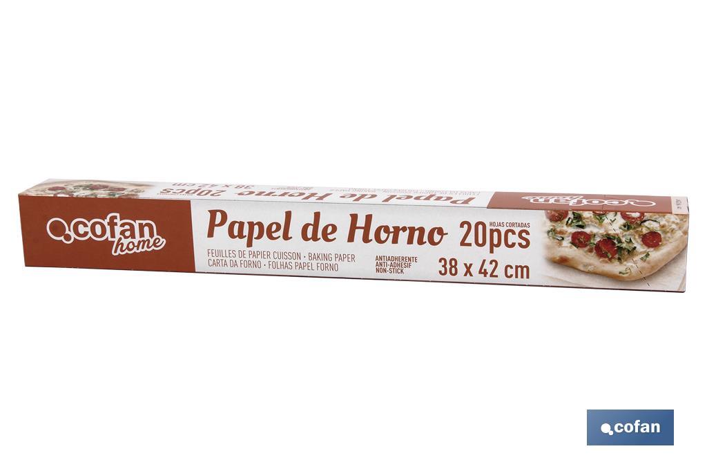 Hojas de Papel para Horno | 20 Unidades | Medidas 38 x 42 cm | Antiadherente | Impermeable