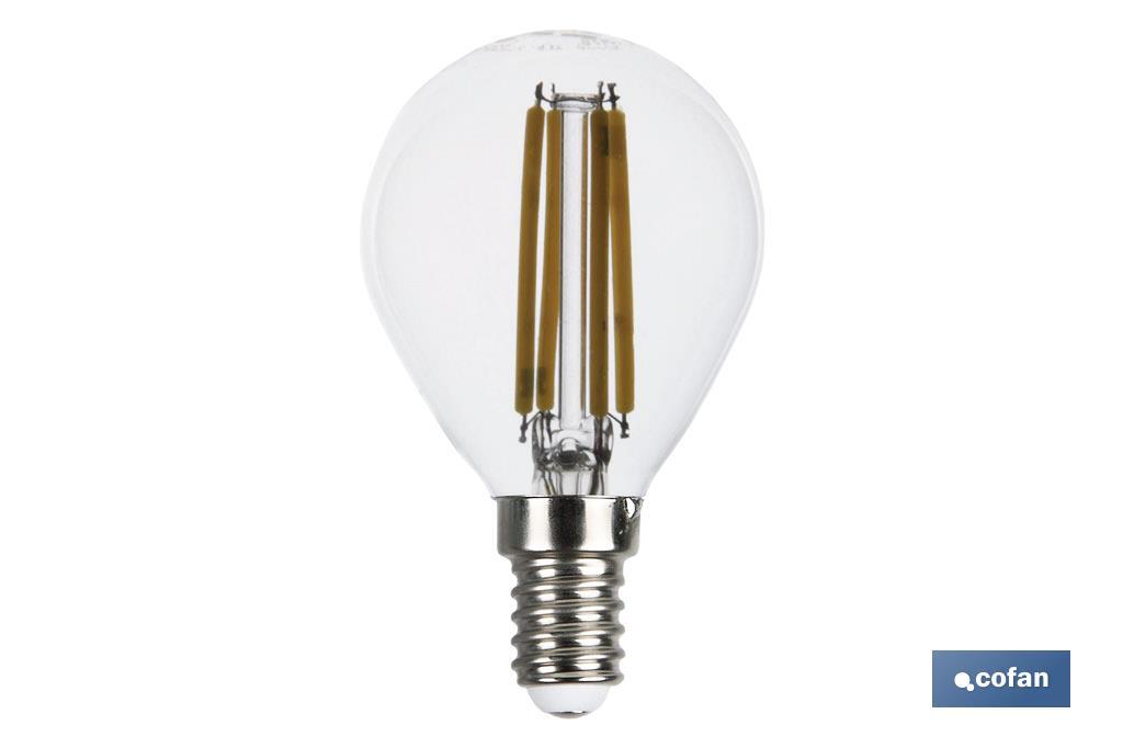 Bombilla Led Esférica Filamento E14